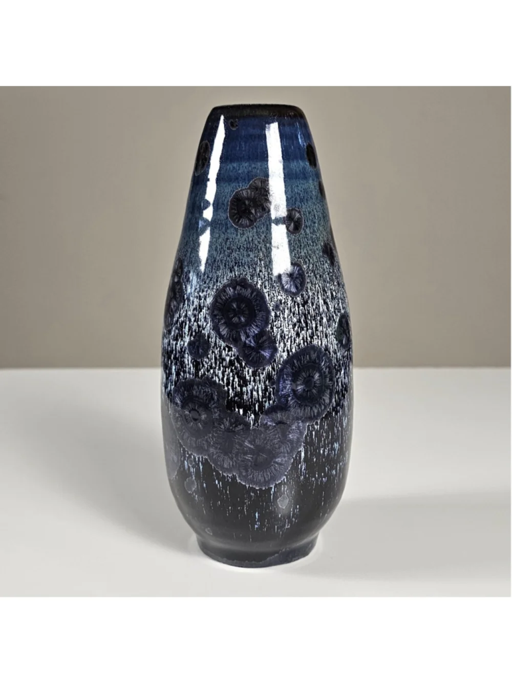 Studio Art Pottery Crystalline Glazed Vase 7.5